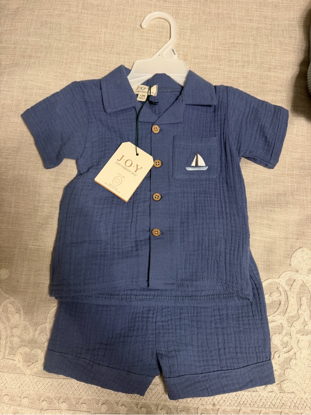 RICH Navy Blue Boys' Sailboat Short Set